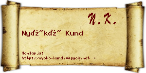 Nyókó Kund névjegykártya